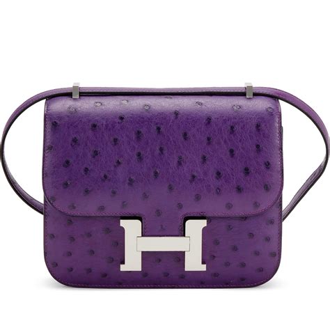 hermes ostrich constance purple|sotheby's hermes constance.